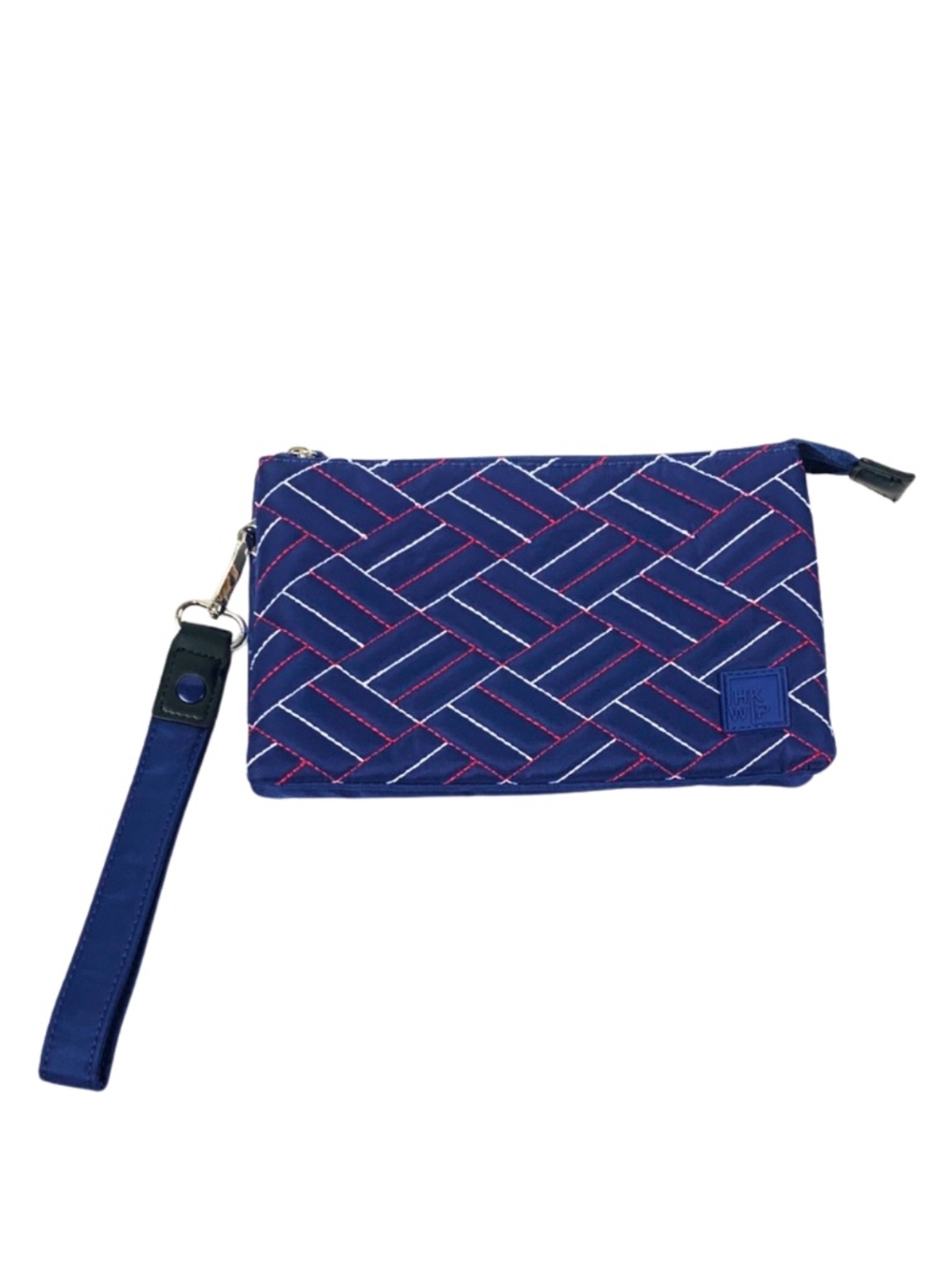 IHKWIP Chic Navy and Red Quilted Wristlet Women's Vacation Travel Casual